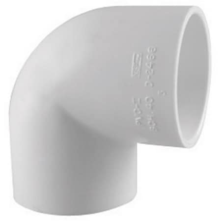 Charlotte Pipe And Foundry PVC 02300 1400 1.5 in. Slip x Slip PVC Pipe 90 Degree Elbow, 25PK 43126
